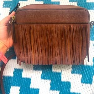 Fossil Brown Fringe Pure In Great Condition!